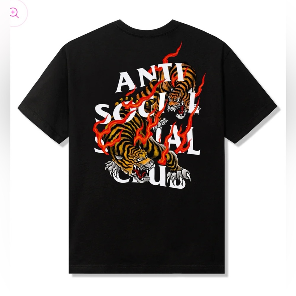 Anti Social Social Club “Tiger Blood Tee” in Black - Size Large!